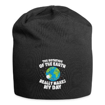 Erde Tag der Erde Welt Rotation Geographie vintage - Jersey-Beanie - Schwarz - Vorne