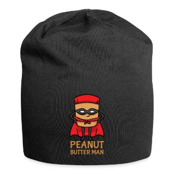 Cadeau drôle de comique de héros de beurre de cacahuète - Bonnet en jersey - noir - Devant