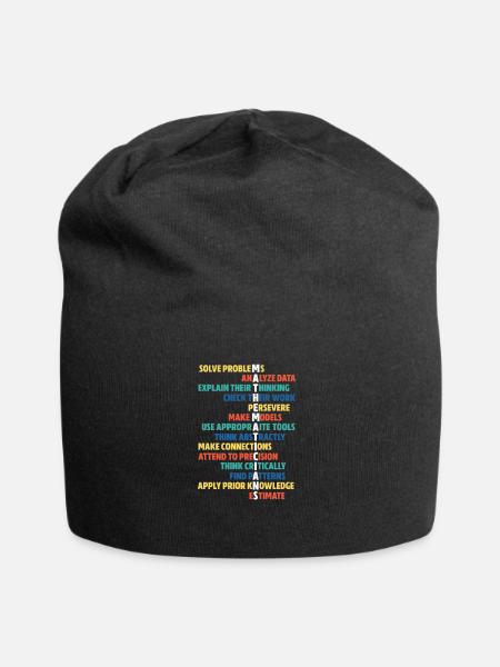 Math math prof enseignant algèbre école pi cadeau - Bonnet en jersey - noir