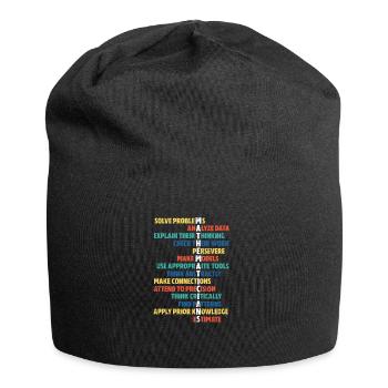 Mathe - Jersey-Beanie - Schwarz - Vorne