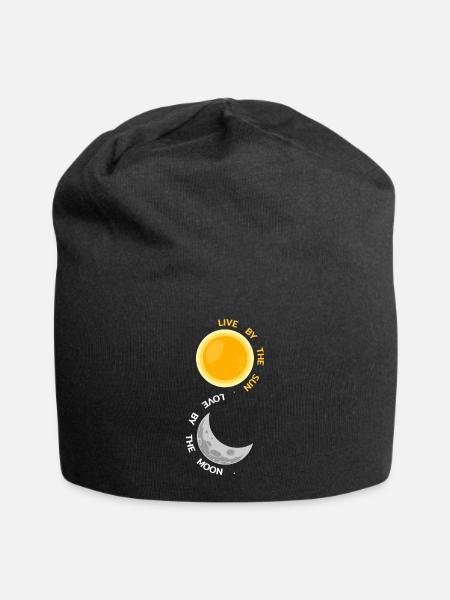 Sonne Und Mond - Jersey-Beanie - Schwarz