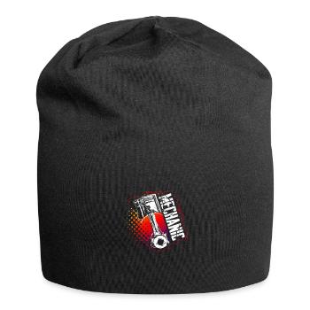 Automechaniker Kolben Skizze Jobgeschenk - Jersey-Beanie - Schwarz - Vorne
