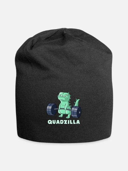 Quadzilla fitness muscle monster workout monster - Jersey Beanie - black