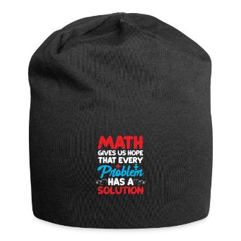 Mathe - Jersey-Beanie - Schwarz - Vorne