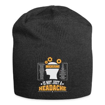 Migraine fighter headache sufferer - Jersey Beanie - charcoal grey - Front