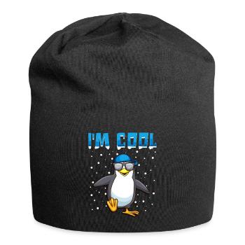 Cooler Pinguin Pinguine Lustiger Spruch Geschenk - Jersey-Beanie - Schwarz - Vorne