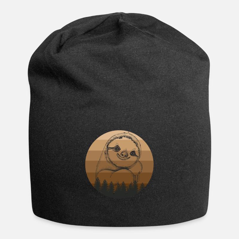 Sloth sloth - Jersey Beanie - black