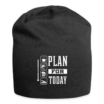 Coffee Fishing Beer Fuck - Plan for the Day, Gift - Jersey Beanie - black - Front