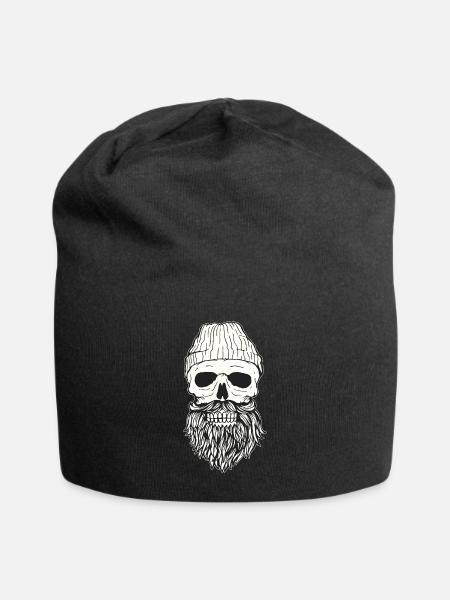 Crâne de hipster - Bonnet en jersey - noir