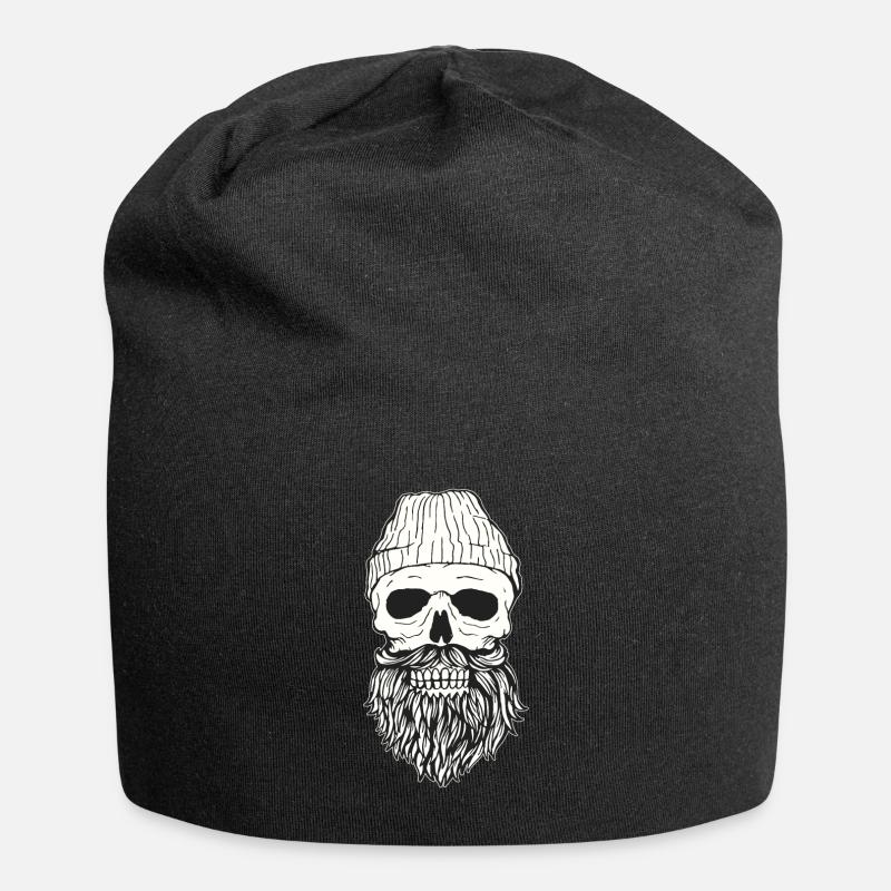 Crâne de hipster - Bonnet en jersey - noir