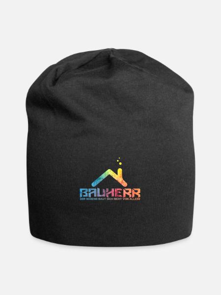 Bauherr Hausbau Baustelle Richtfest Spatenstich - Jersey-Beanie - Schwarz