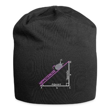 Idée de conception de cadeau de plaisanterie drôle de nerd Hippotenuse - Bonnet en jersey - noir - Devant