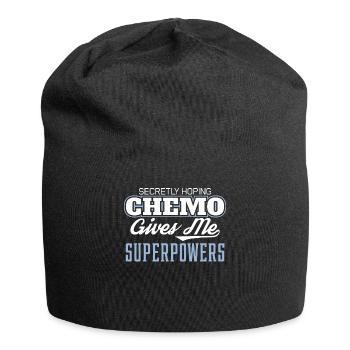 Lustige Krebshoffnung Chemo gibt mir Superkräfte - Jersey-Beanie - Schwarz - Vorne