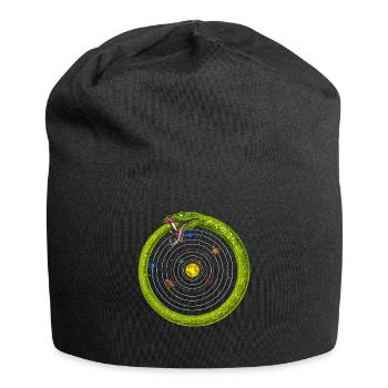 Solar System Ouroboros Snake - Jersey Beanie - black - Front