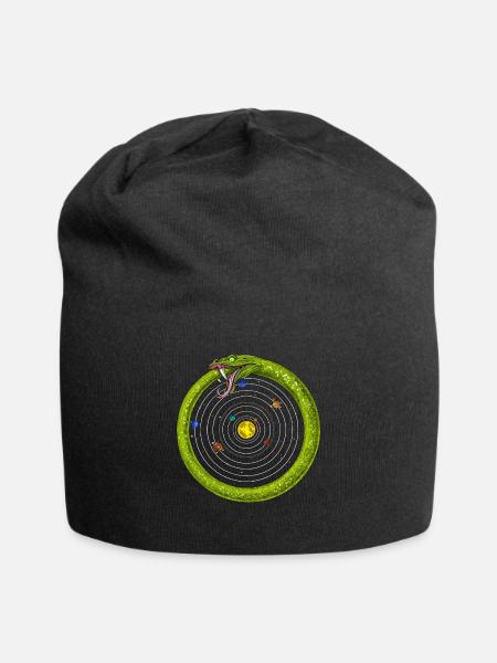 Système solaire Ouroboros Serpent - Bonnet en jersey - noir