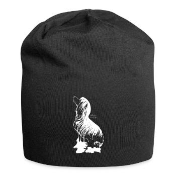 Chinesischer Schopfhund - Jersey-Beanie - Schwarz - Vorne