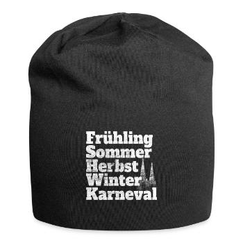 Karneval Fünfte Jahreszeit Kölsch Fastelovend Köln - Jersey-Beanie - Schwarz - Vorne
