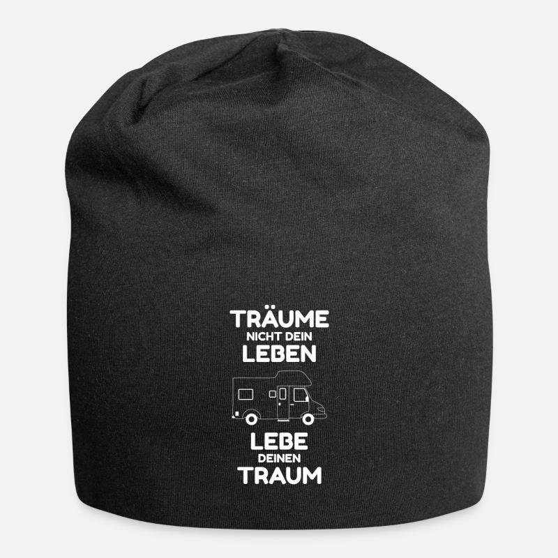 Wohnmobil Camping Caravan Camper Geschenk - Jersey-Beanie - Schwarz