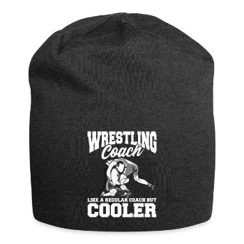 Wrestling Coach: Wie ein normaler Coach, aber cooler - Jersey-Beanie - Anthrazit - Vorne