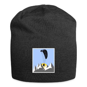 Paragliding Gleitschirm Alpen - Jersey-Beanie - Anthrazit - Vorne