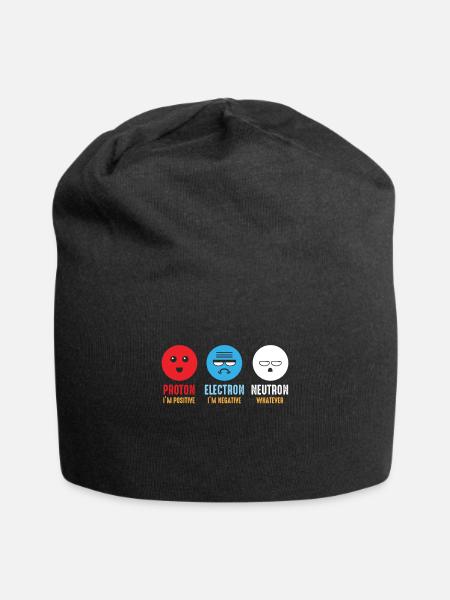 Science chimie protons electrons neutrons - Bonnet en jersey - noir