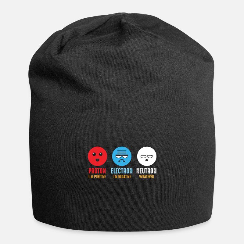 Science chimie protons electrons neutrons - Bonnet en jersey - noir