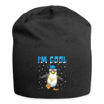 Cool Hip Hop Penguin Penguins Gift - Jersey Beanie - black - Front