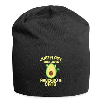 Avocat Vegan Vegan Cadeau pour chats en santé - Bonnet en jersey - noir - Devant