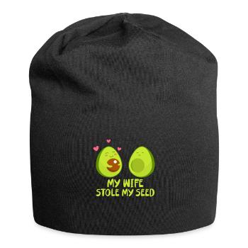 Avocado Schwangerschaft - Jersey-Beanie - Schwarz - Vorne