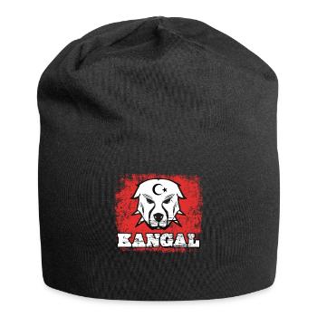 Kangal anatolischer Hirtenhund Türkei Flagge - Jersey-Beanie - Schwarz - Vorne