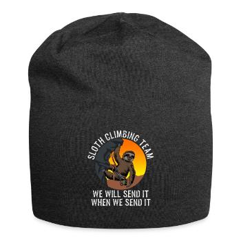 Faultier Kletter Team Lustiges Kletter Geschenk - Jersey-Beanie - Anthrazit - Vorne