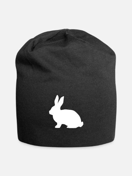 Hase - Jersey-Beanie - Schwarz