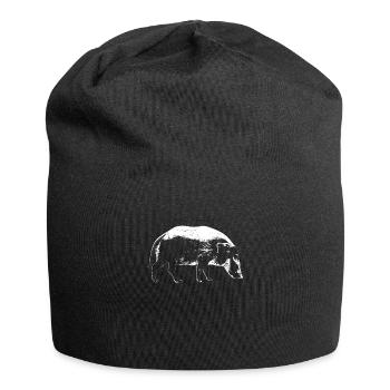 Pinceau cochon de rivière Cochon Idée cadeau - Bonnet en jersey - noir - Devant