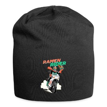 Ramen Rider Nudel Nudeln Pho Motorrad Fahrer Biker - Jersey-Beanie - Schwarz - Vorne