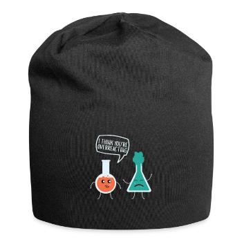 Je pense que vous réagissez de manière excessive à la chimie, nerd - Bonnet en jersey - noir - Devant