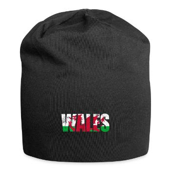 Wales country travel gift - Jersey Beanie - black - Front
