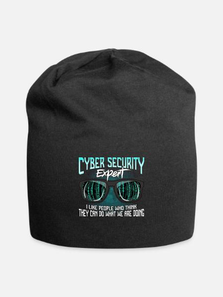 Cyber Security Hackers Hack IT Security Funny - Jersey Beanie - black