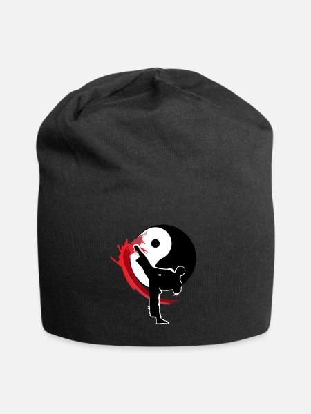 Yin Yang Karate Tae Kwon Do Kick Kick - Jersey-Beanie - Schwarz