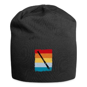 Flûte à bec rétro - Bonnet en jersey - noir - Devant
