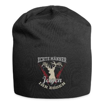 Jäger Jagd Essen Jagen Spruch Jagdbekleidung - Jersey-Beanie - Schwarz - Vorne