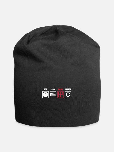 Rallye T-Shirt & Geschenkidee - Jersey-Beanie - Schwarz