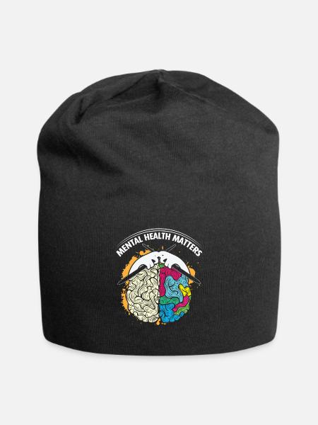 Mental Health Support Depression Be - Jersey Beanie - black