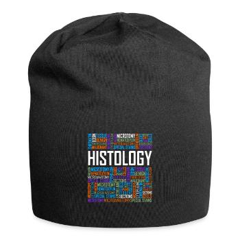 Histologische Wörter - Jersey-Beanie - Schwarz - Vorne