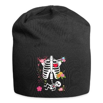 Halloween-T-Shirt Mutterschaft - Jersey-Beanie - Schwarz - Vorne