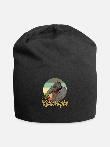 Alter Katastrophe - lustiger Spruch vintage retro - Jersey-Beanie - Schwarz
