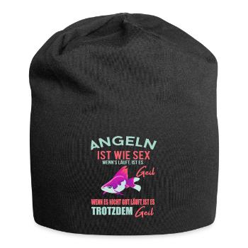 Pêcher chemise est comme le sexe • Cadeau de pêche - Bonnet en jersey - noir - Devant
