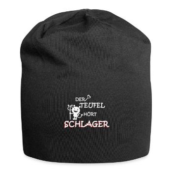 Schlagermusik Volksmusik Schlagerparty Schlagerfan - Jersey-Beanie - Schwarz - Vorne