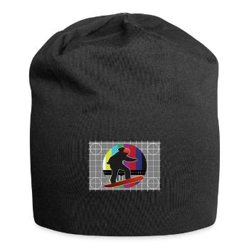 Signal de télévision snowboard - Bonnet en jersey - noir - Devant