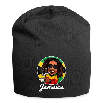 Jamaika - Jersey-Beanie - Schwarz - Vorne