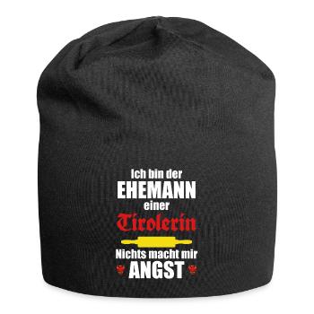 Ehemann einer Tirolerin | Lustiger Spruch Südtirol - Jersey-Beanie - Schwarz - Vorne